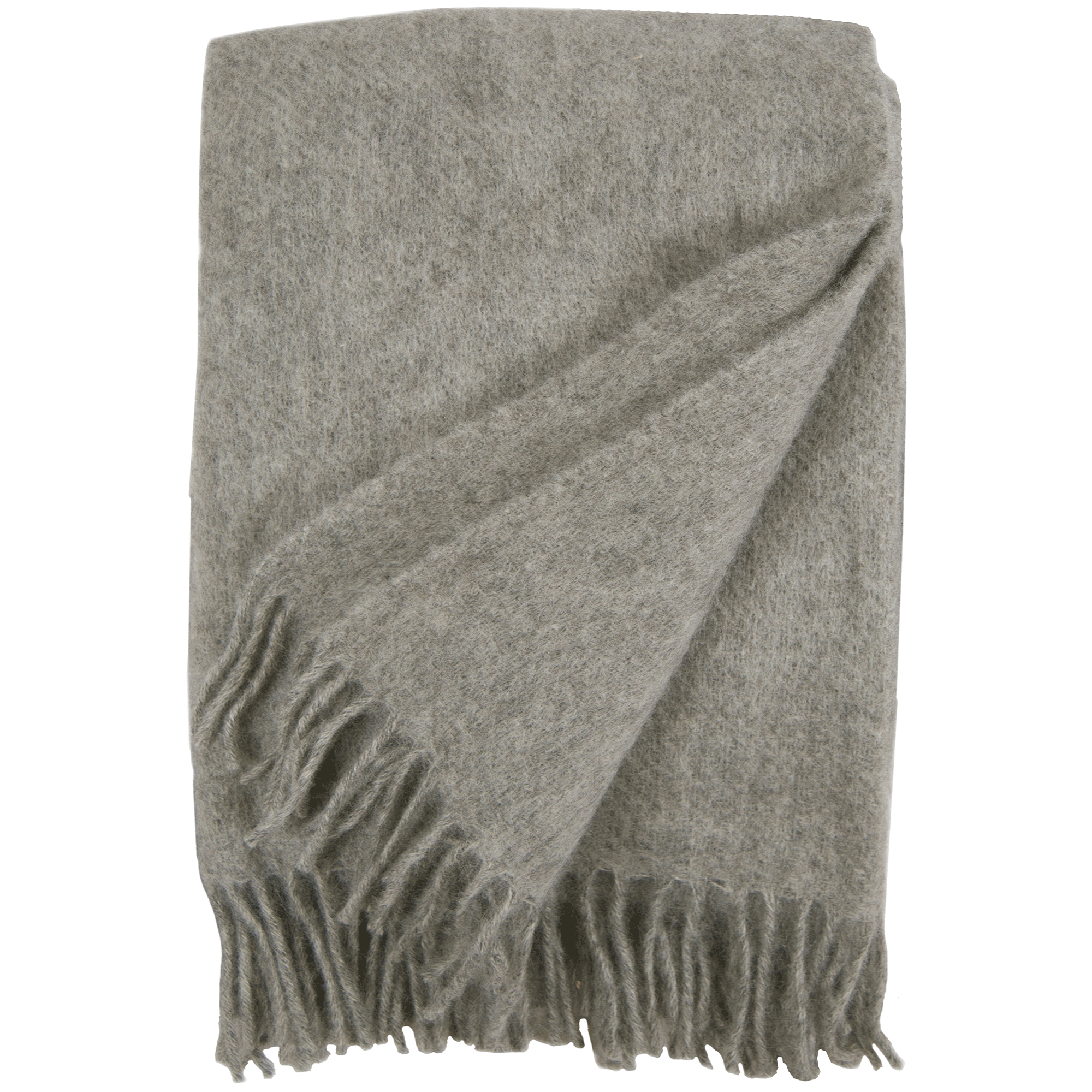 Gotland Natural Grey 130x200cm Brushed Wool Throw