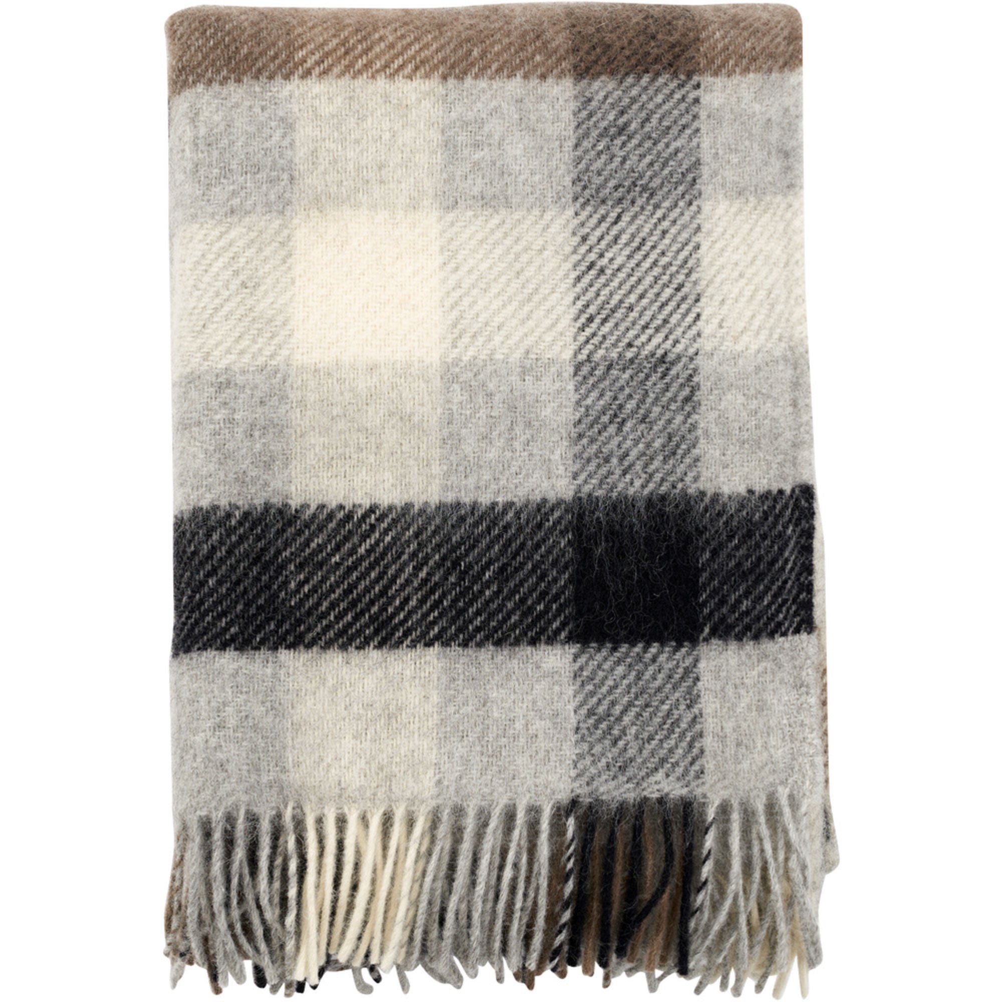 Gotland Multi Grey 130x200cm Brushed Wool Throw