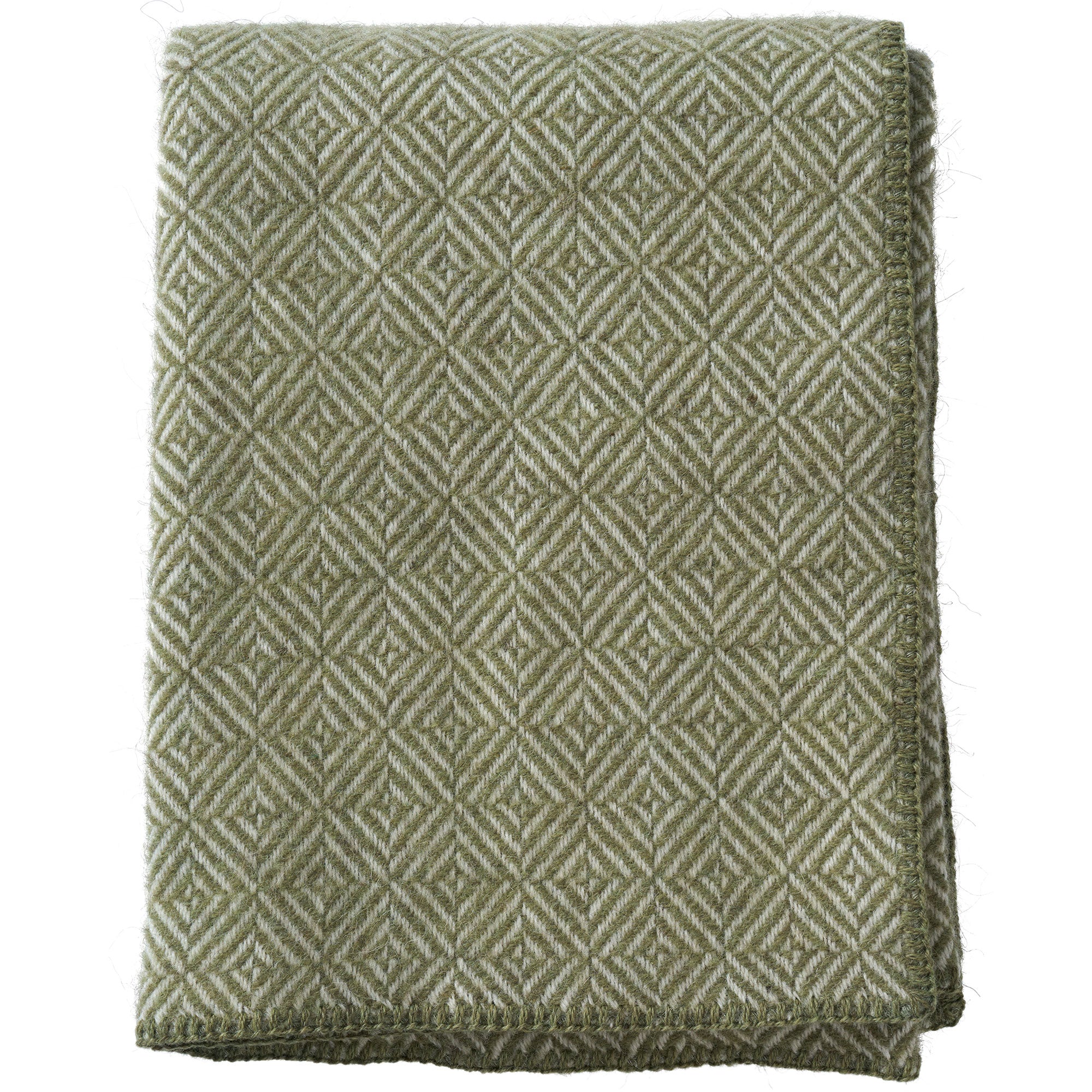 Diamonds Green 130x200cm Alpaca & Eco Lambswool Throw