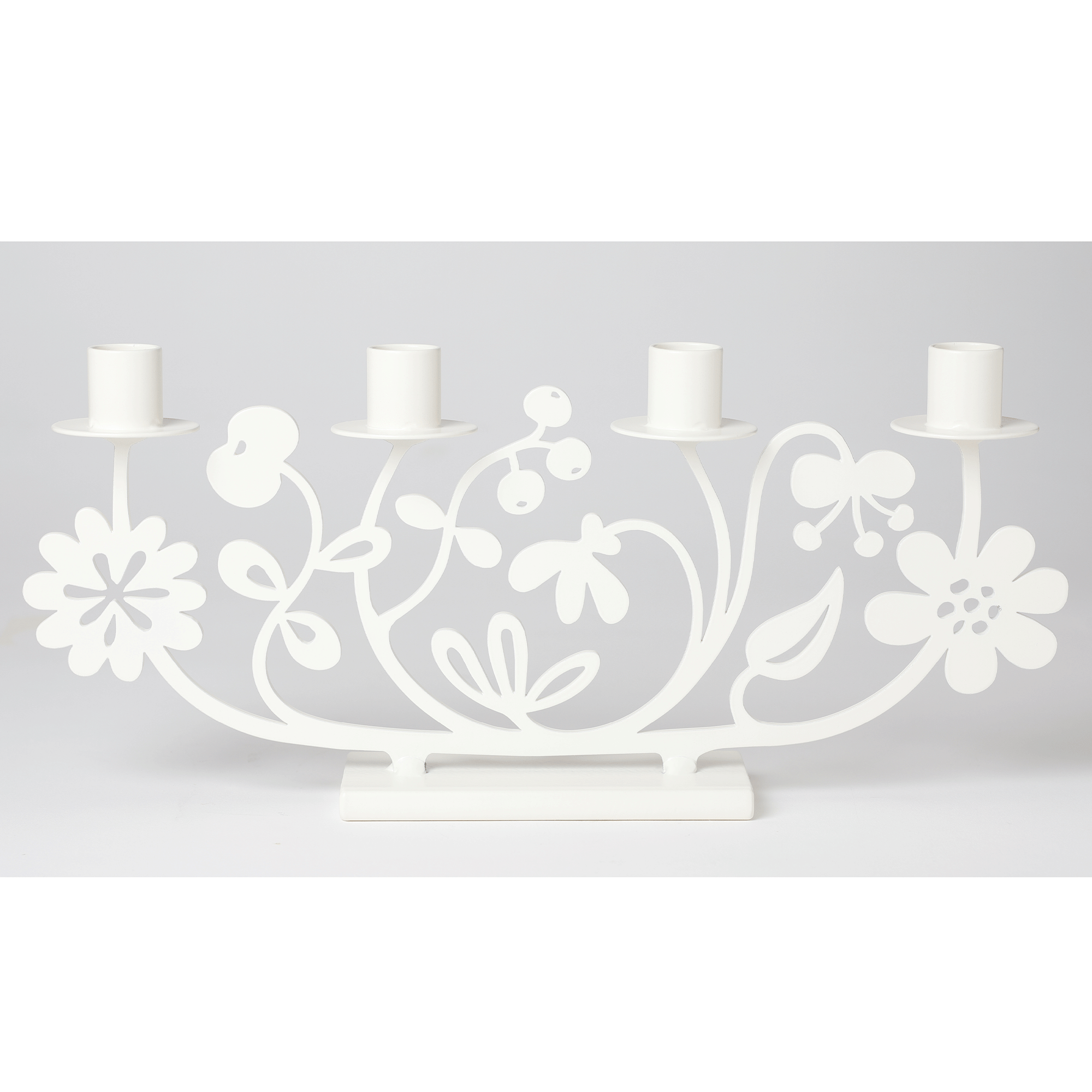 Elvy White Candle Holder