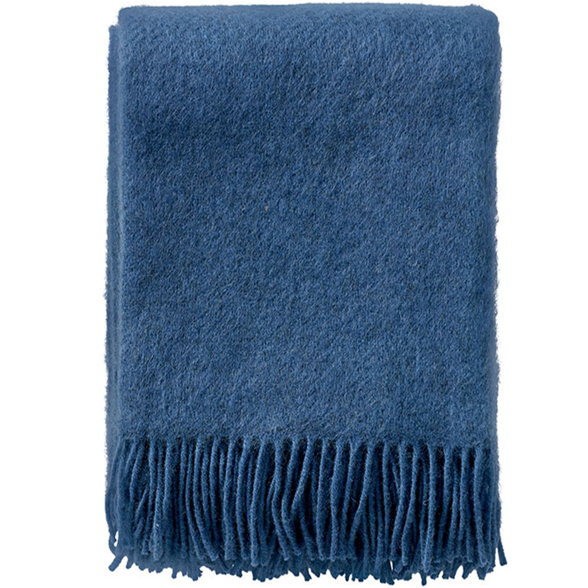 Gotland Sea Blue 130x200cm Brushed Wool Throw