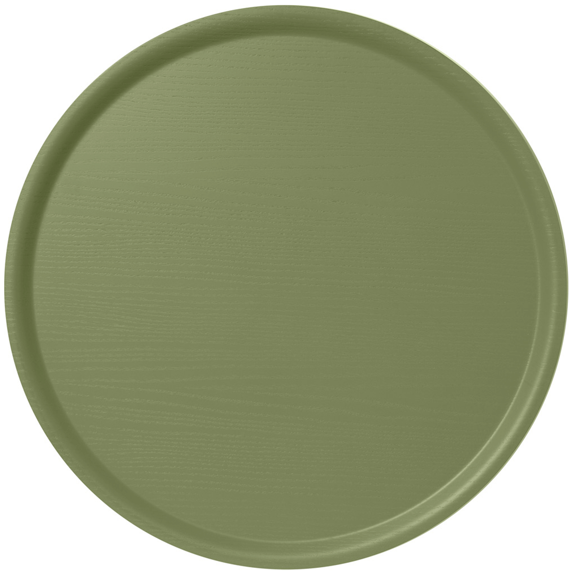 B&L Ash Wood Olive Green Ø45cm Round Tray