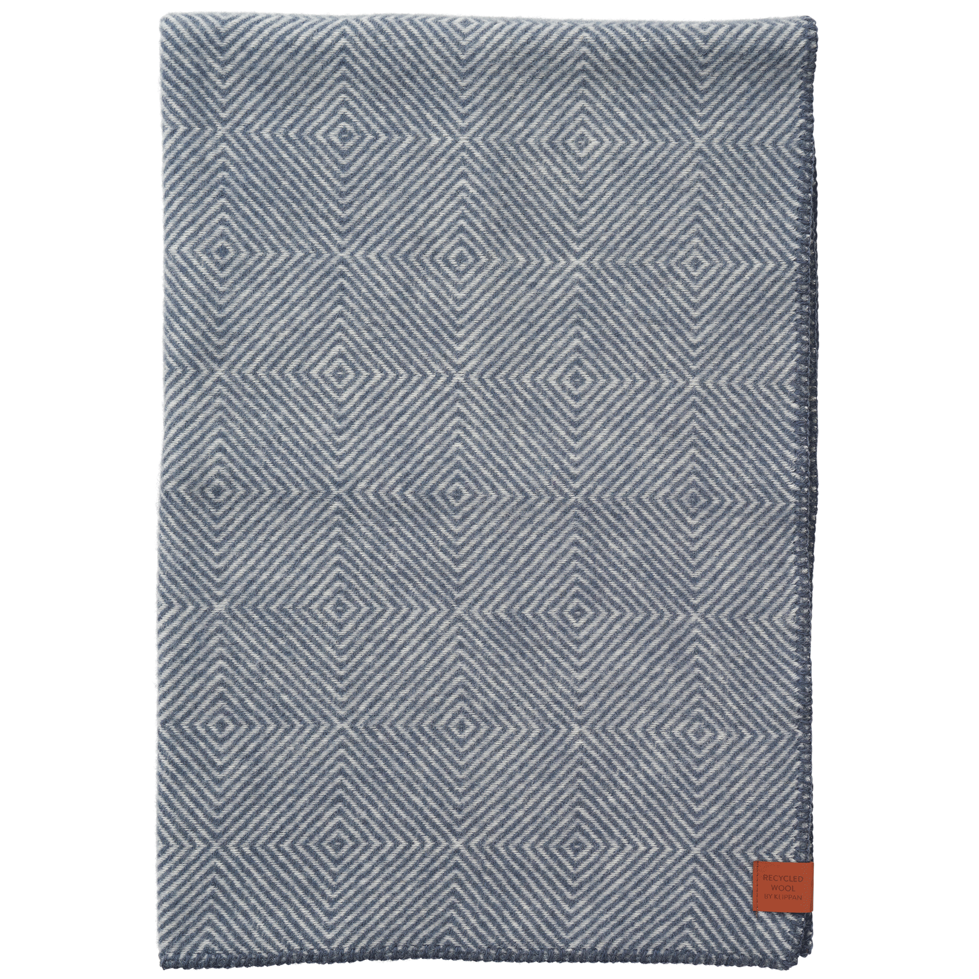 Gooseye Smokey Blue Midi Recycled Wool & Eco Lambswool Throw 90x130cm