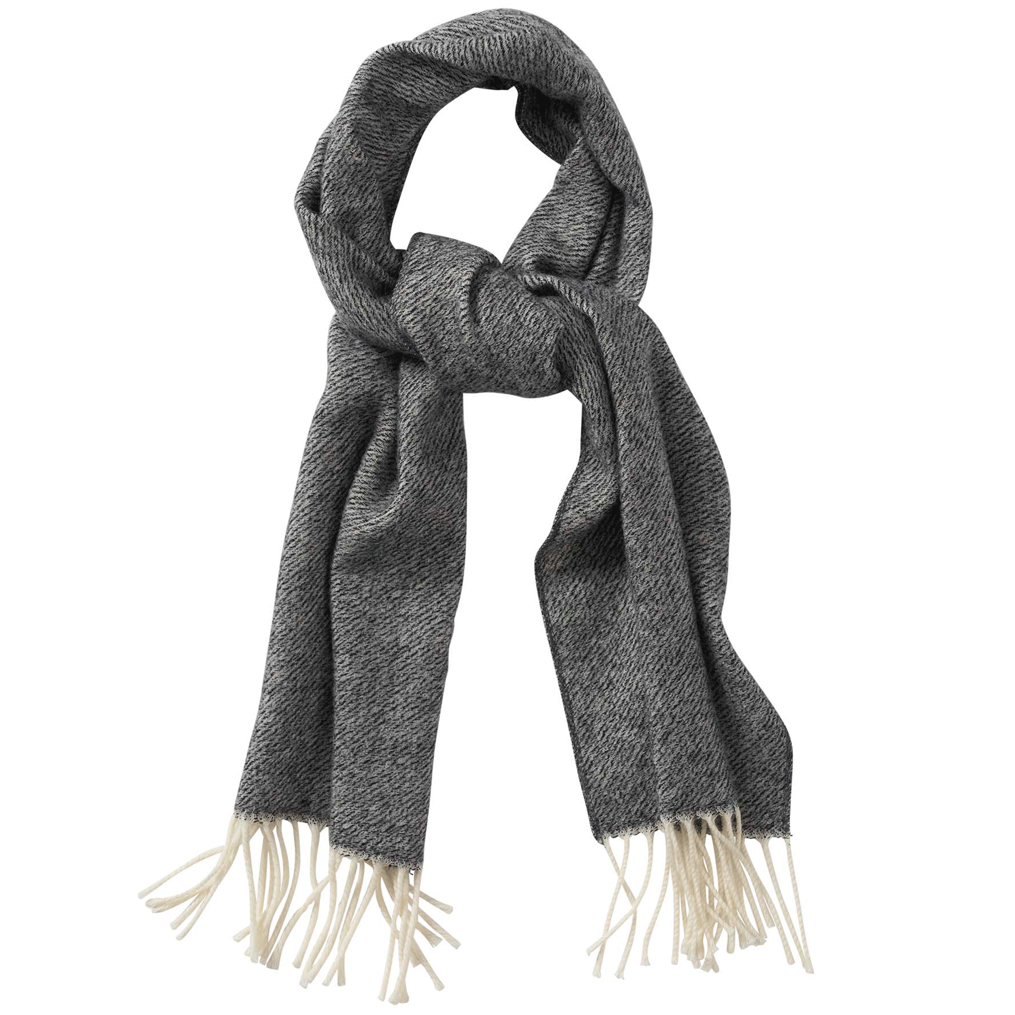 Storm Black Melange Cashmere & Merino  Scarf