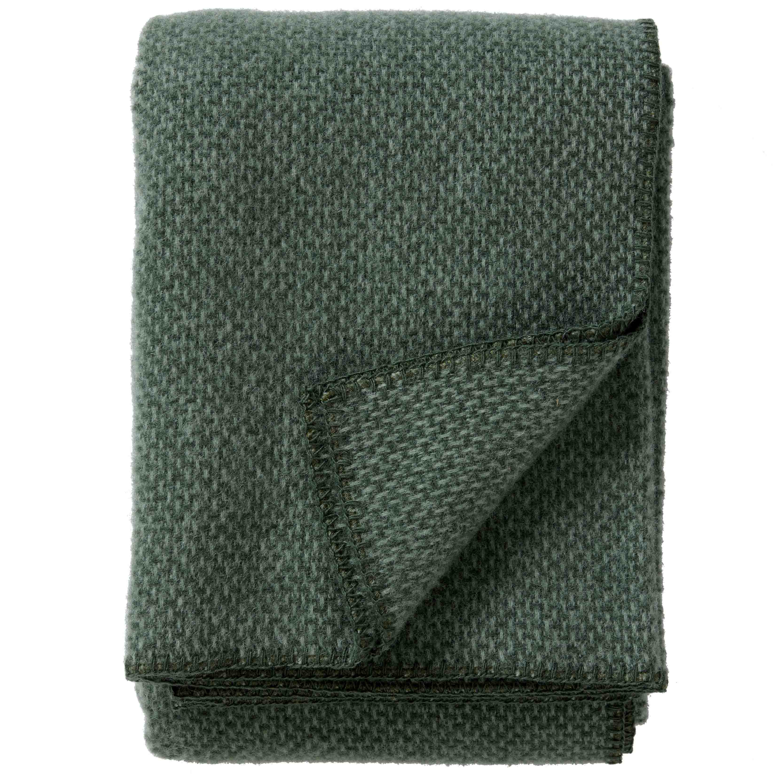 Domino Green 130x180cm Brushed Lambswool Throw