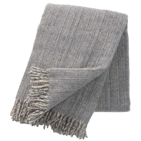 Klippan Björk Grey Wool Throw