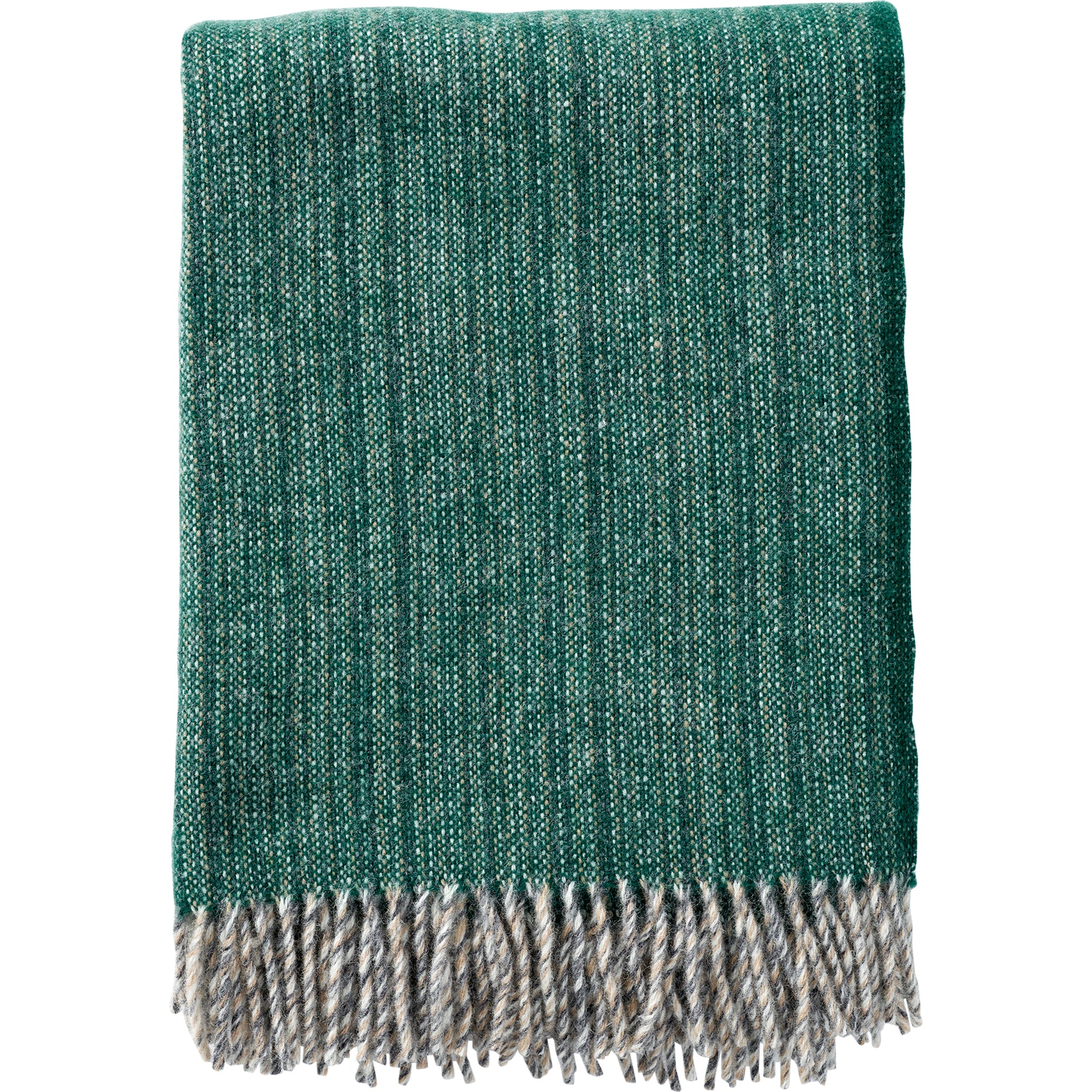 Björk Forest Green 130x200cm Eco Lambswool Throw