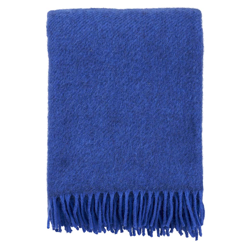 Gotland Blue 130x200cm Brushed Wool Throw