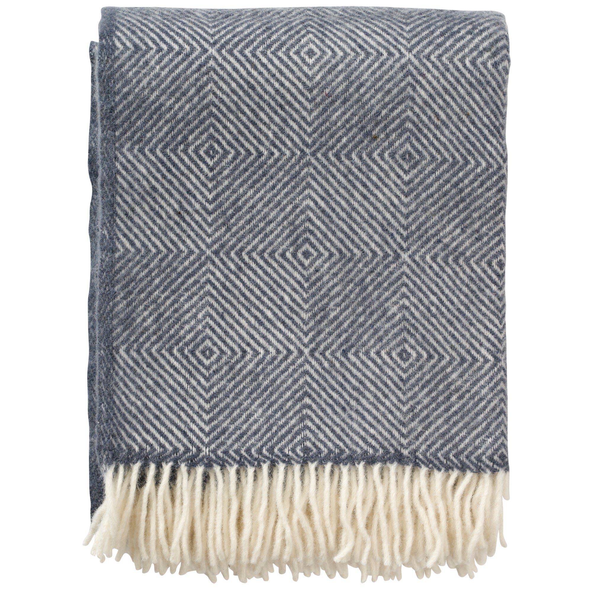 Gooseye Smokey Blue 130x200cm Recycled Wool Throw