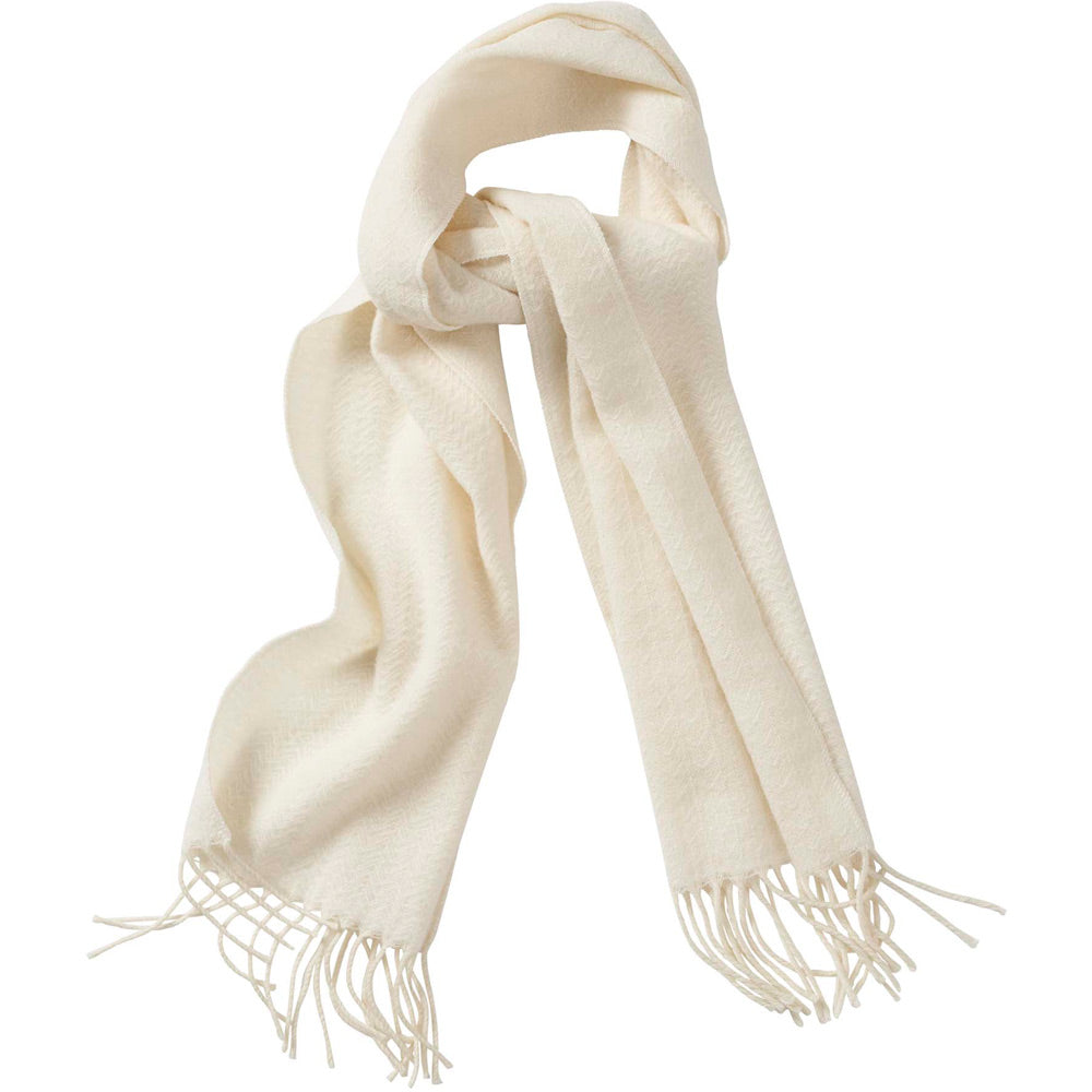 Himalaya White Cashmere & Merino  Scarf