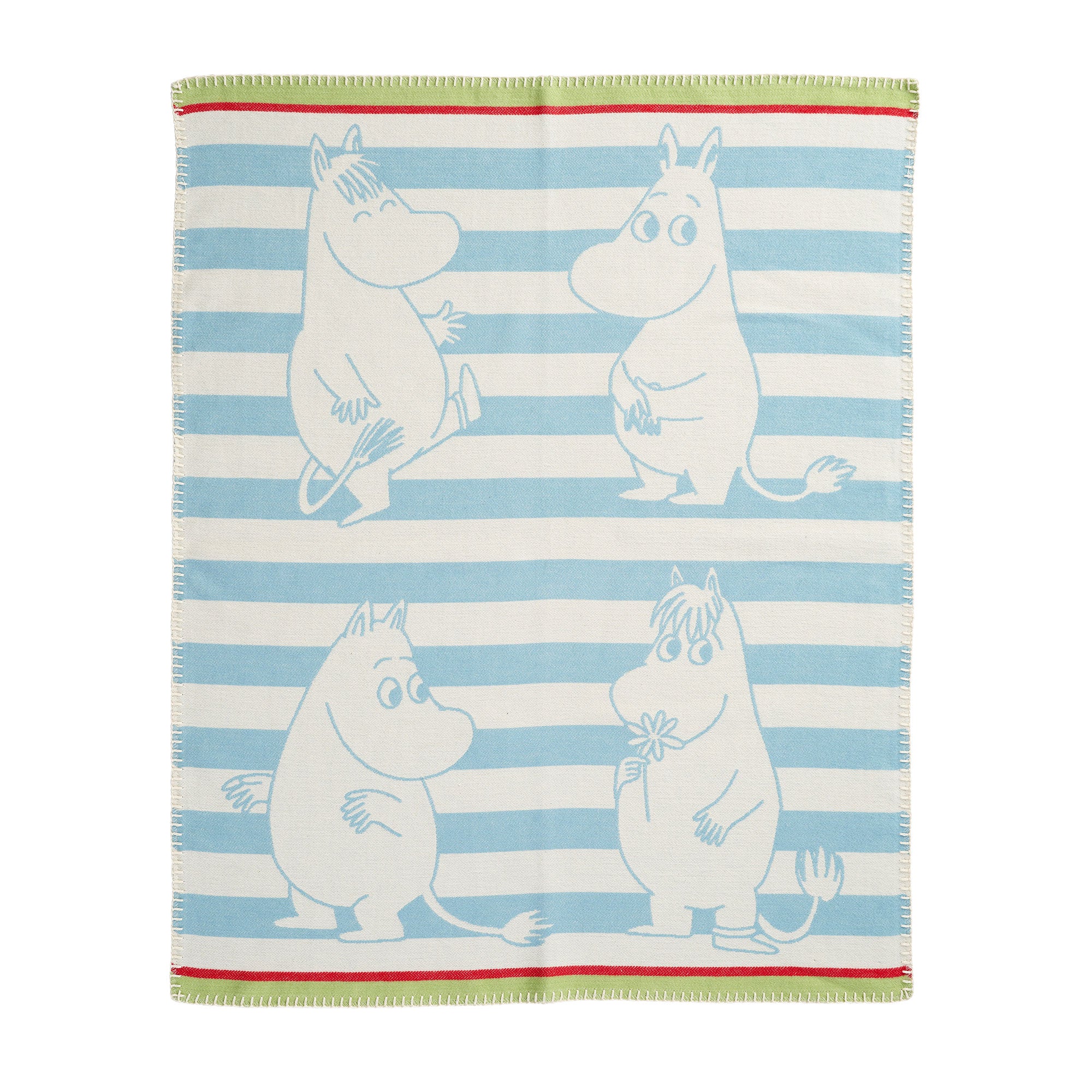 Moomin Blue 70x90cm Brushed Organic Cotton Blanket