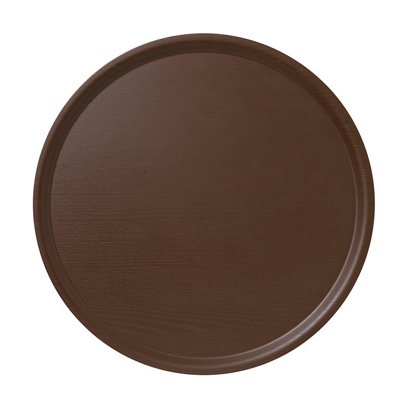 B&L Ash Wood Dark Chocolate Ø45cm Round Tray