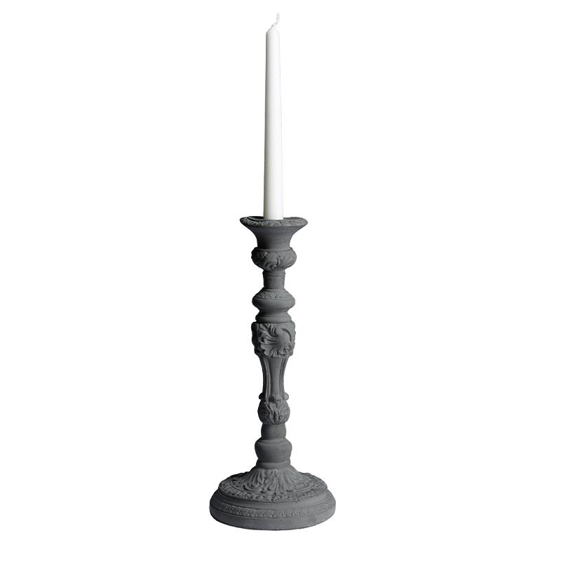 Concrete Graphite Grey Candle Holder