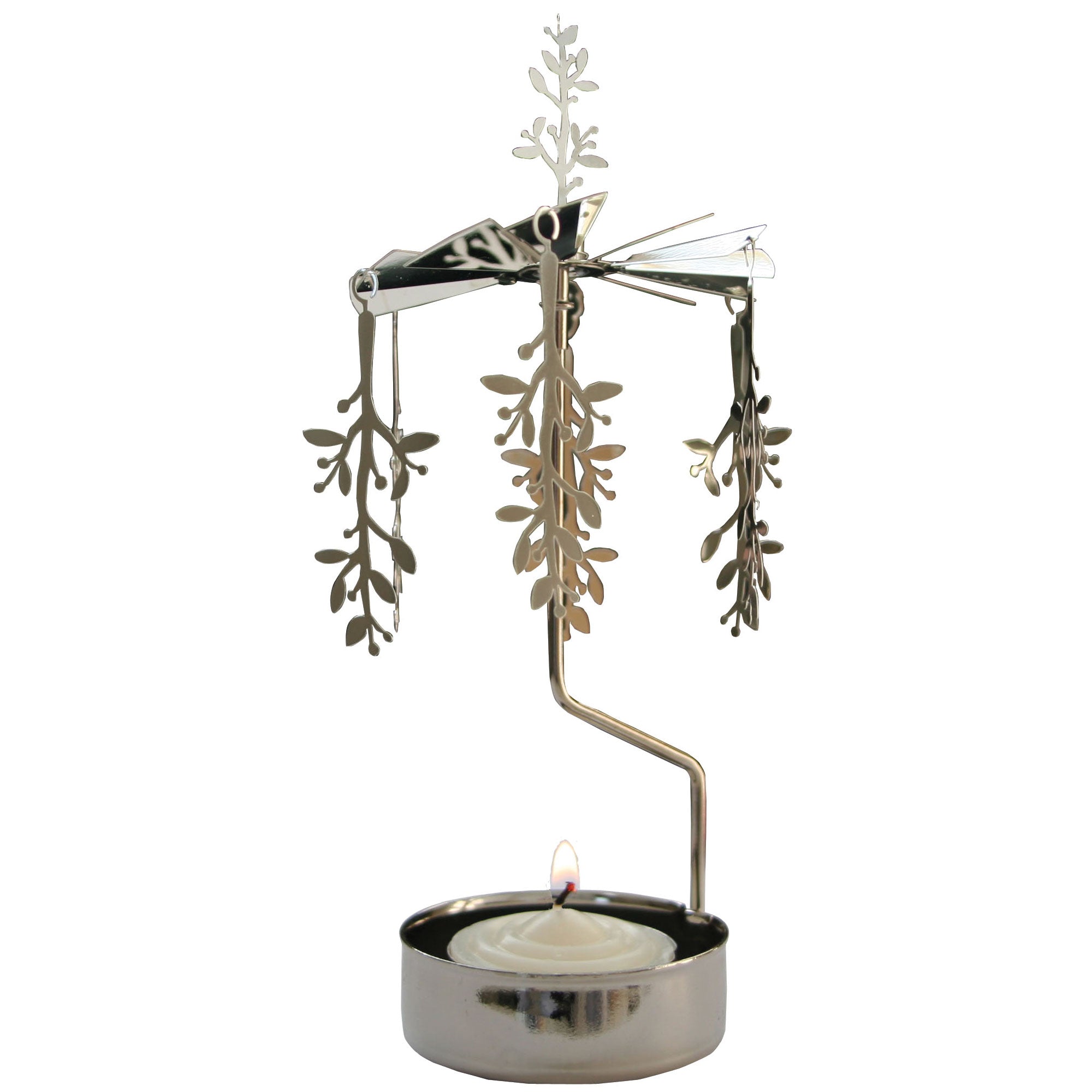 Mistletoe Branch Rotary Candle Holder - Northlight Homestore