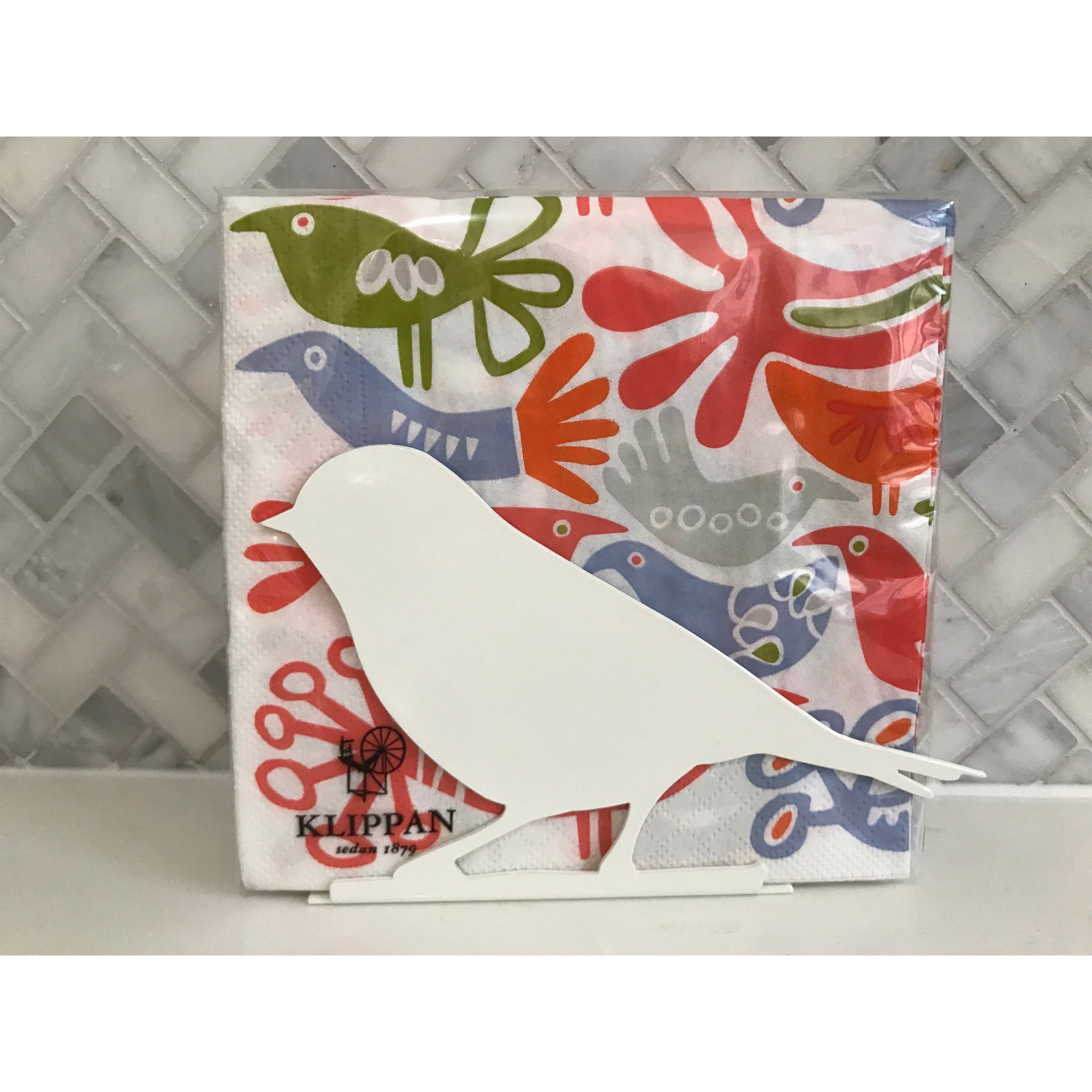 Bird White Napkin Holder