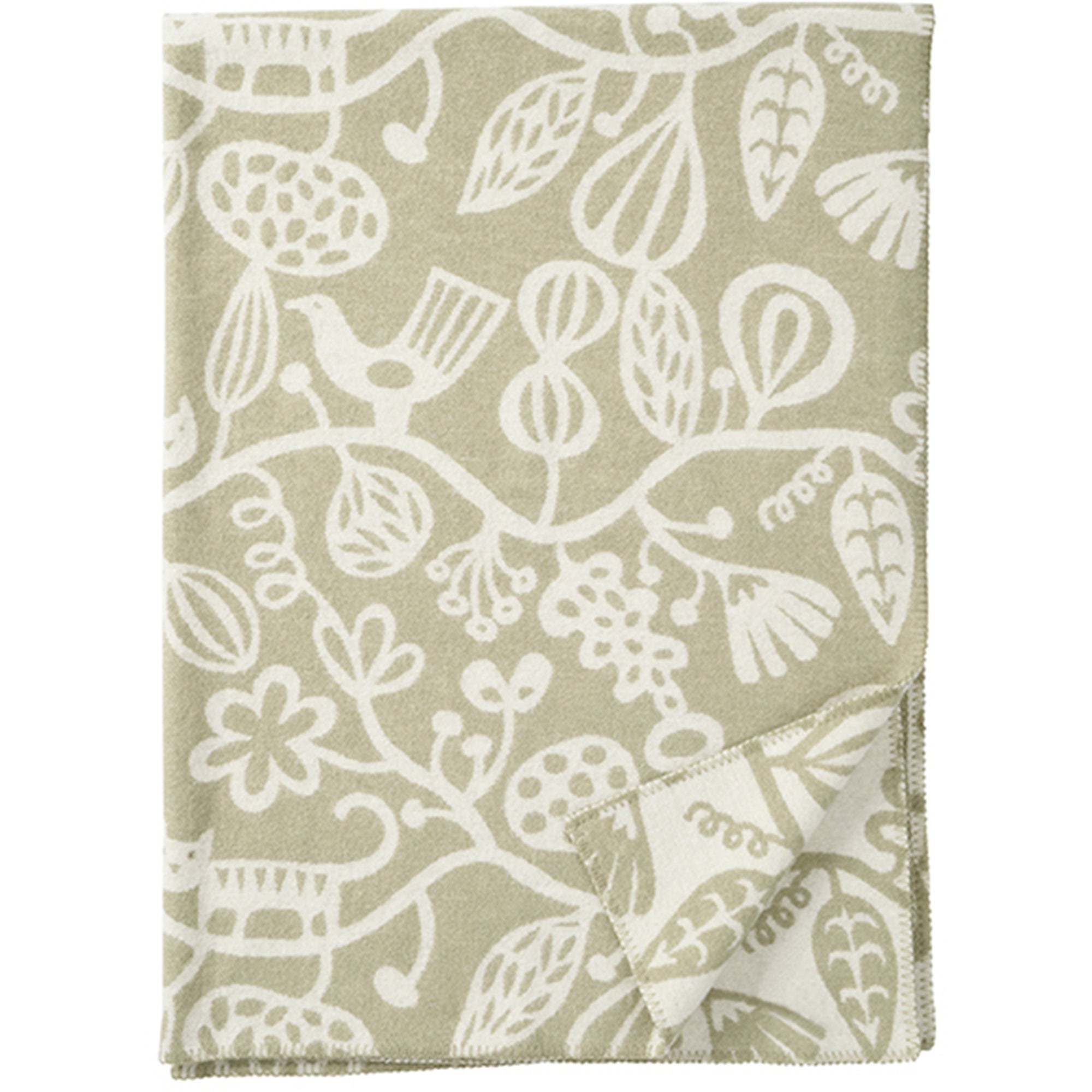 Botanical Garden Green 130x180cm Lambswool Blanket