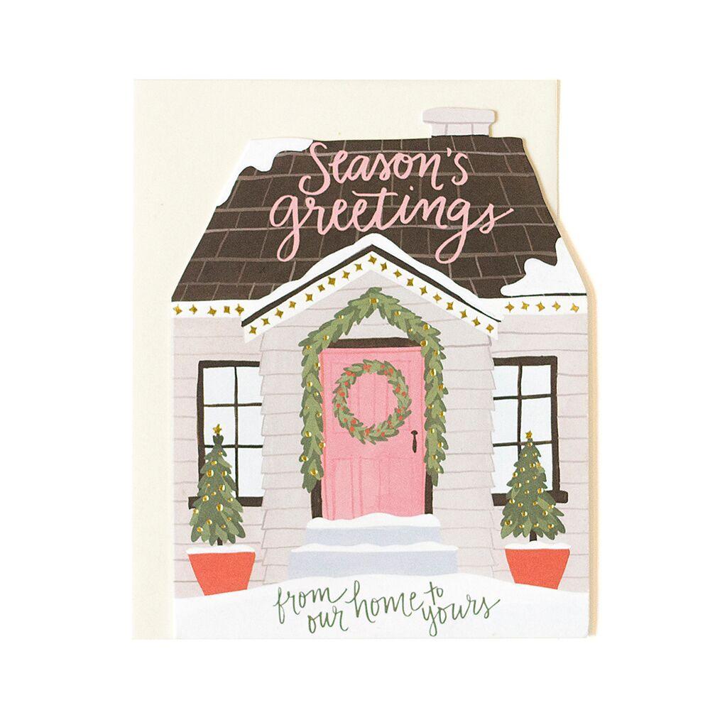 Christmas House Cutout Card