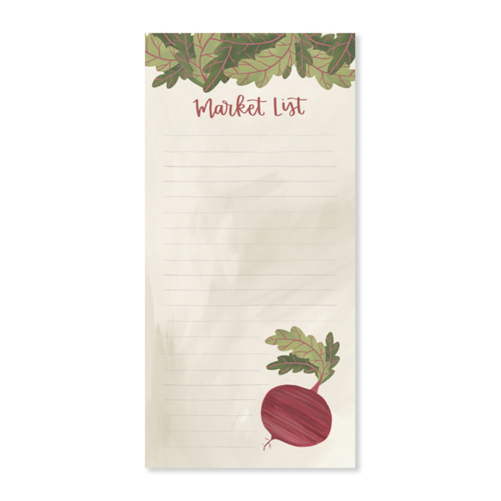 Market List Beets Notepad - Northlight Homestore