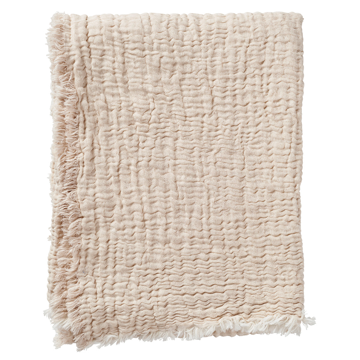 Duo Beige 130x170cm Organic Cotton/Linen Blanket