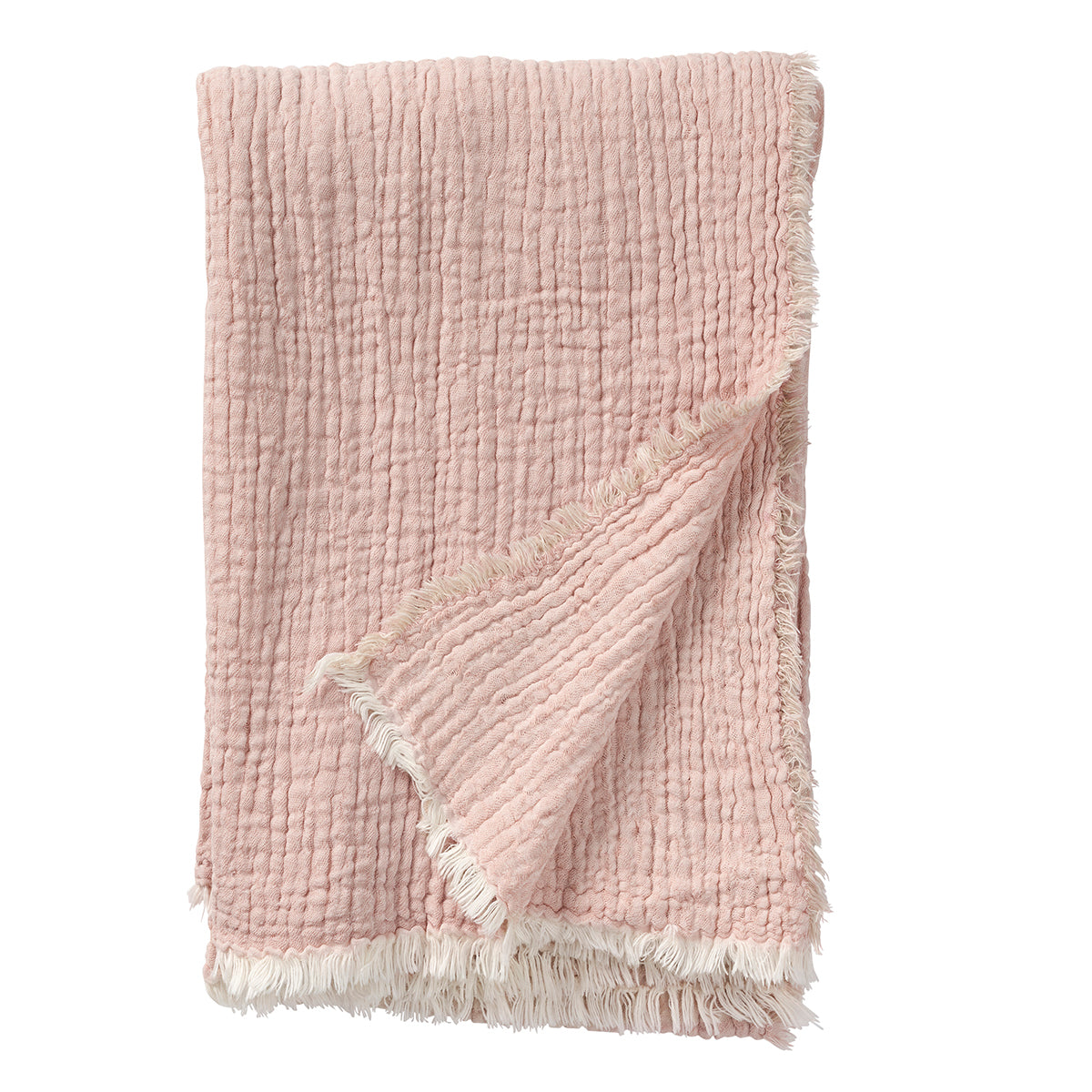 Duo Pink 130x170cm Organic Cotton/Linen Blanket