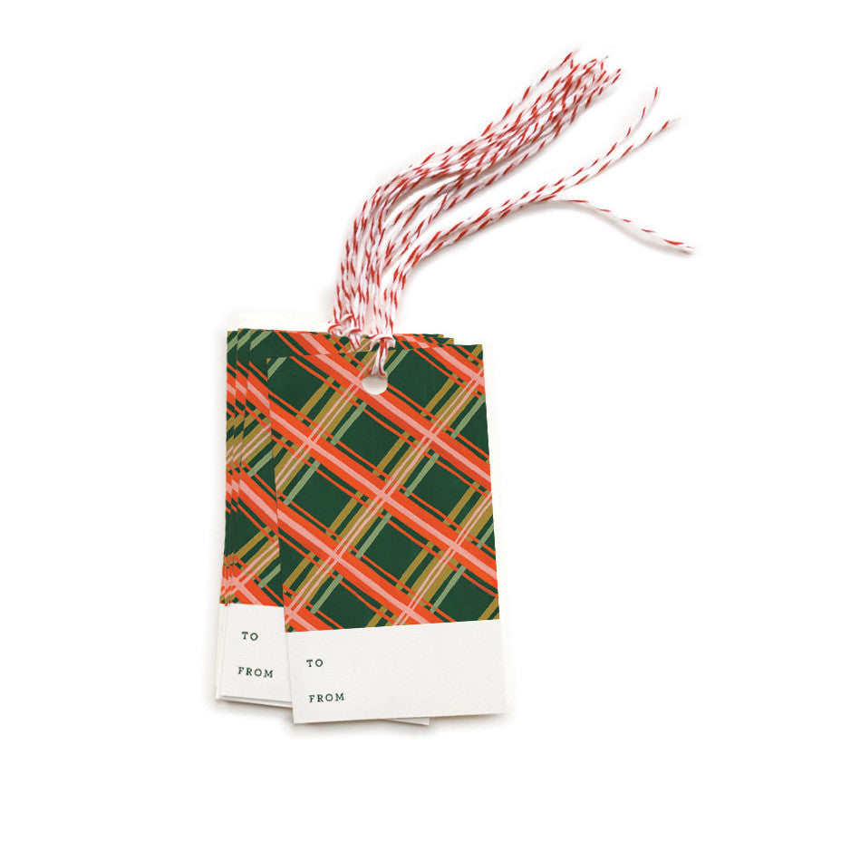 Holiday Plaid Gift Tags - Northlight Homestore