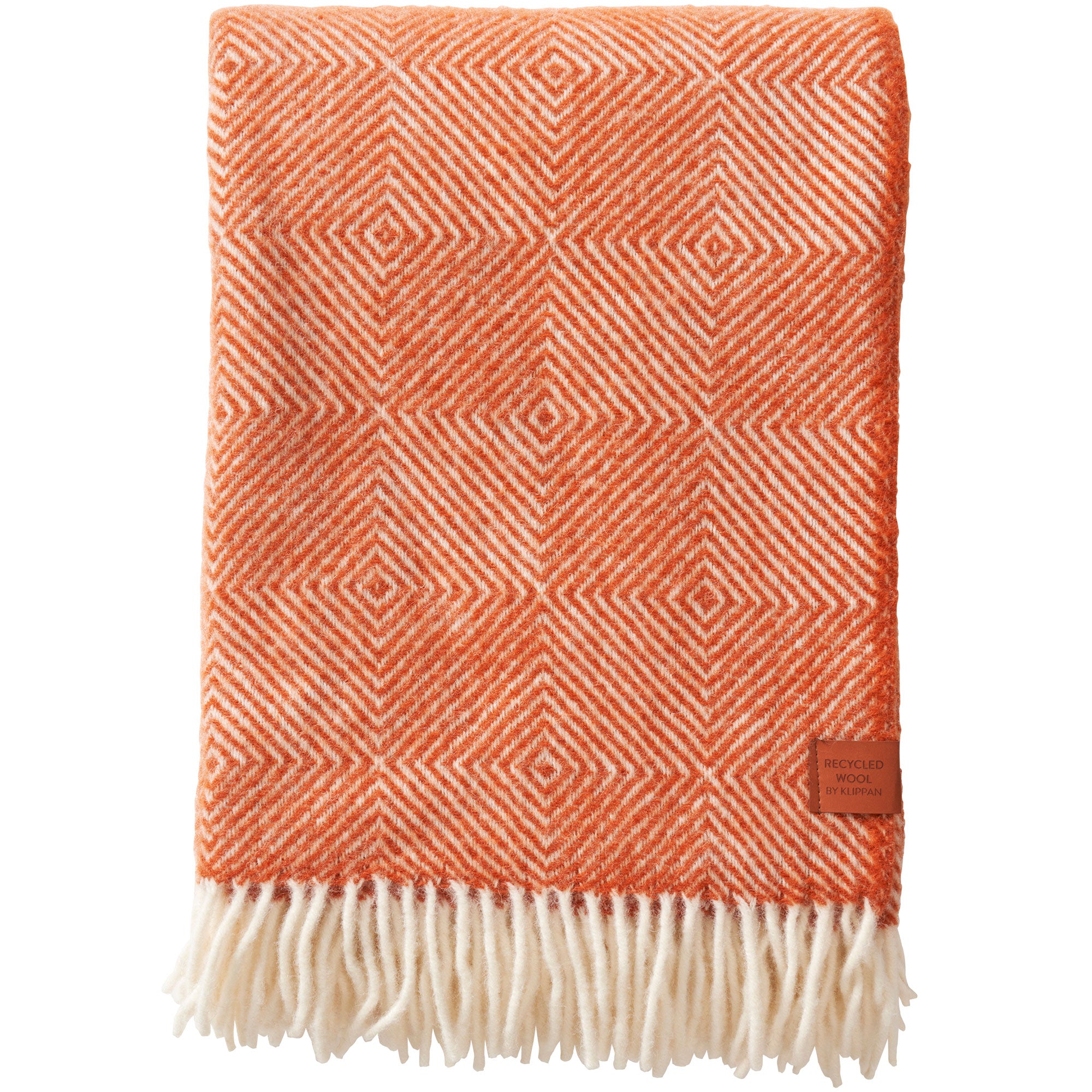 Gooseye Orange 130x200cm Recycled Wool Throw