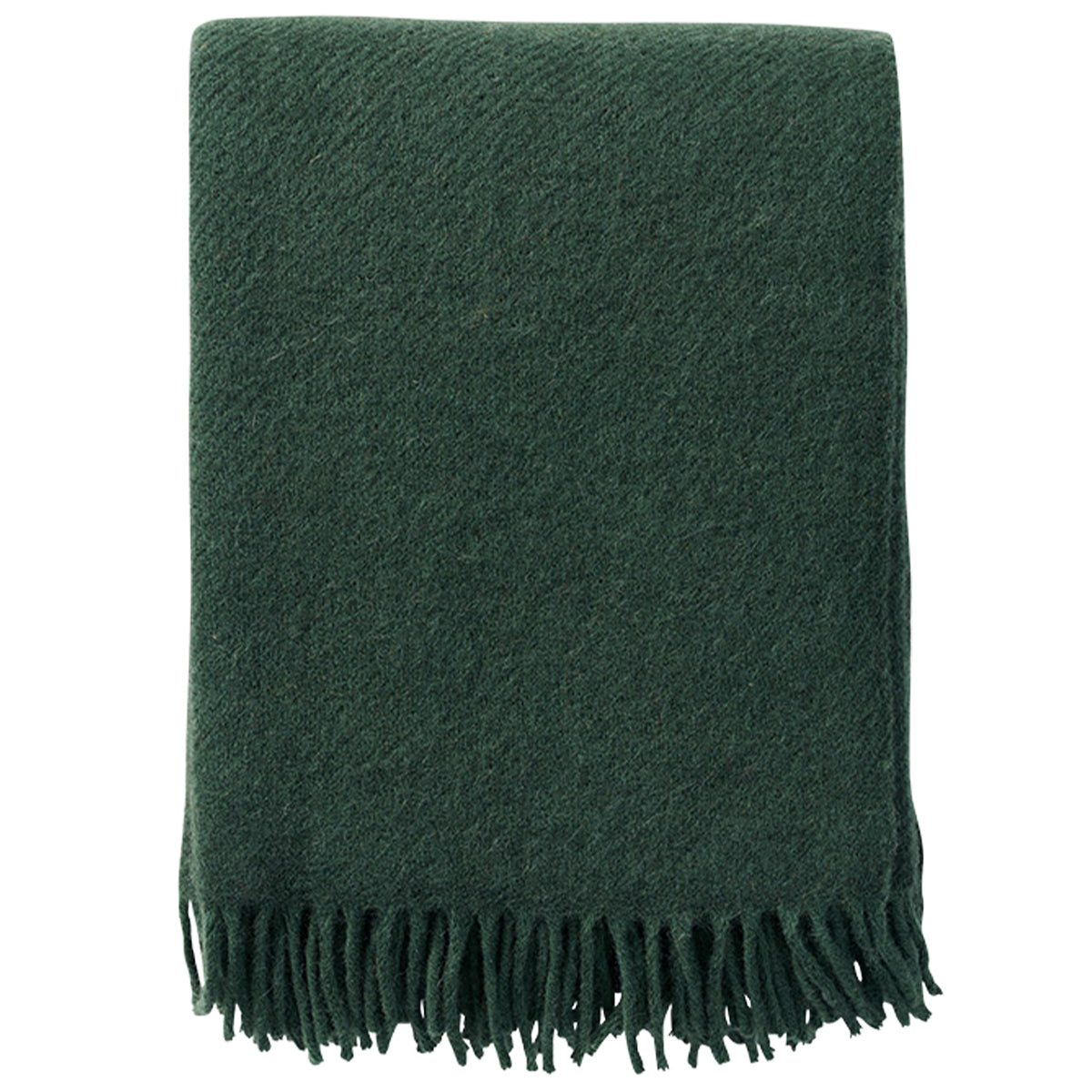 Gotland Bottle Green 130x200cm Brushed Wool Throw