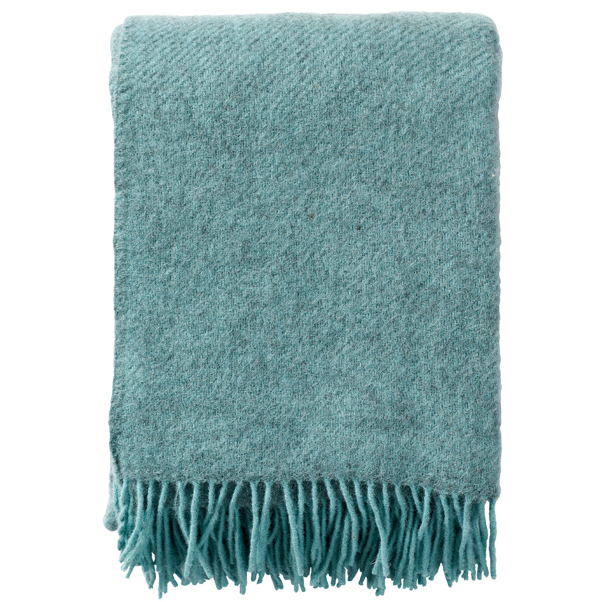 Gotland Turquoise 130x200cm Brushed Wool Throw