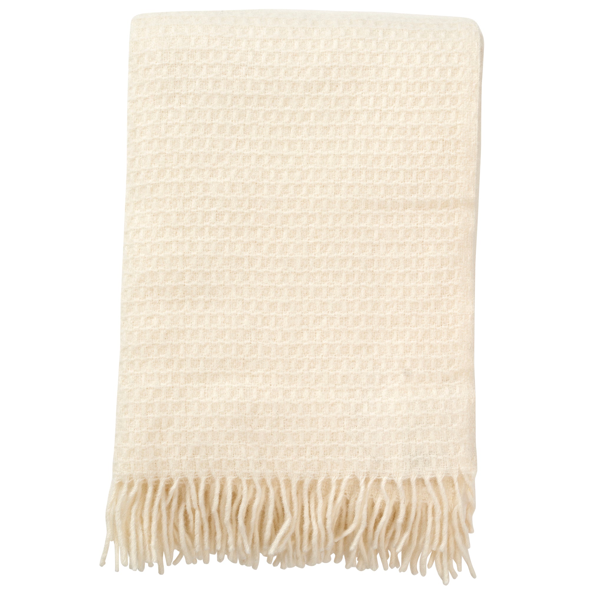 Knut Natural White 130x200cm Lambswool Throw