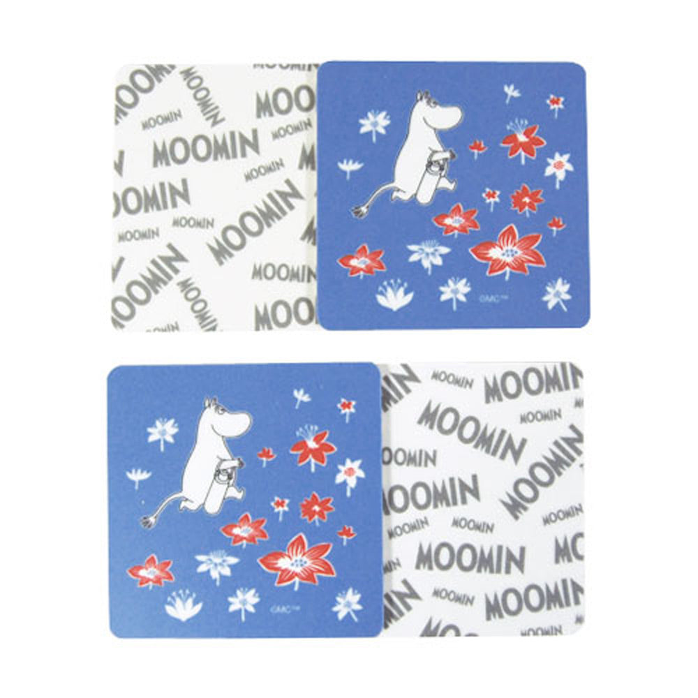 Moomin Blue Flowers 9x9cm Set Of 4 Coasters