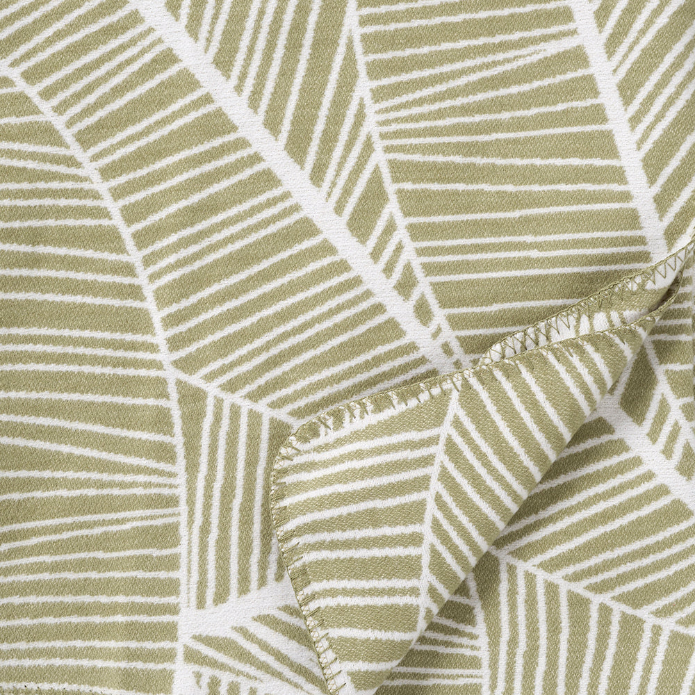 Plant Green 140x180cm Brushed Cotton Blanket