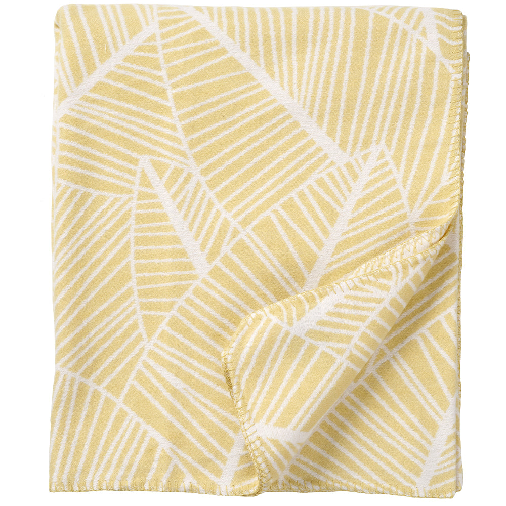 Plant Yellow 140x180cm Brushed Cotton Blanket