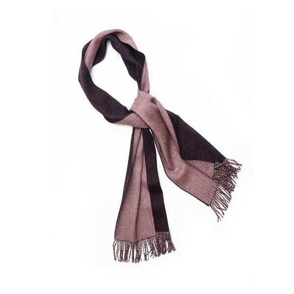 Alpaca Powder & Aubergine Scarf