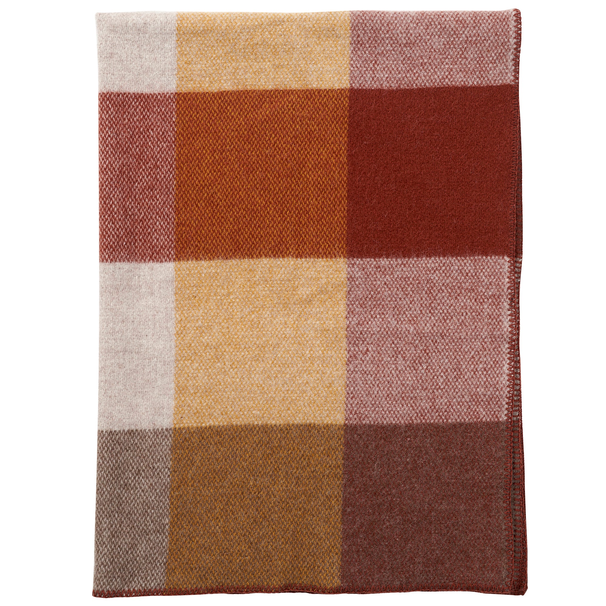 Block Rust 130x180cm Brushed Lambswool Throw