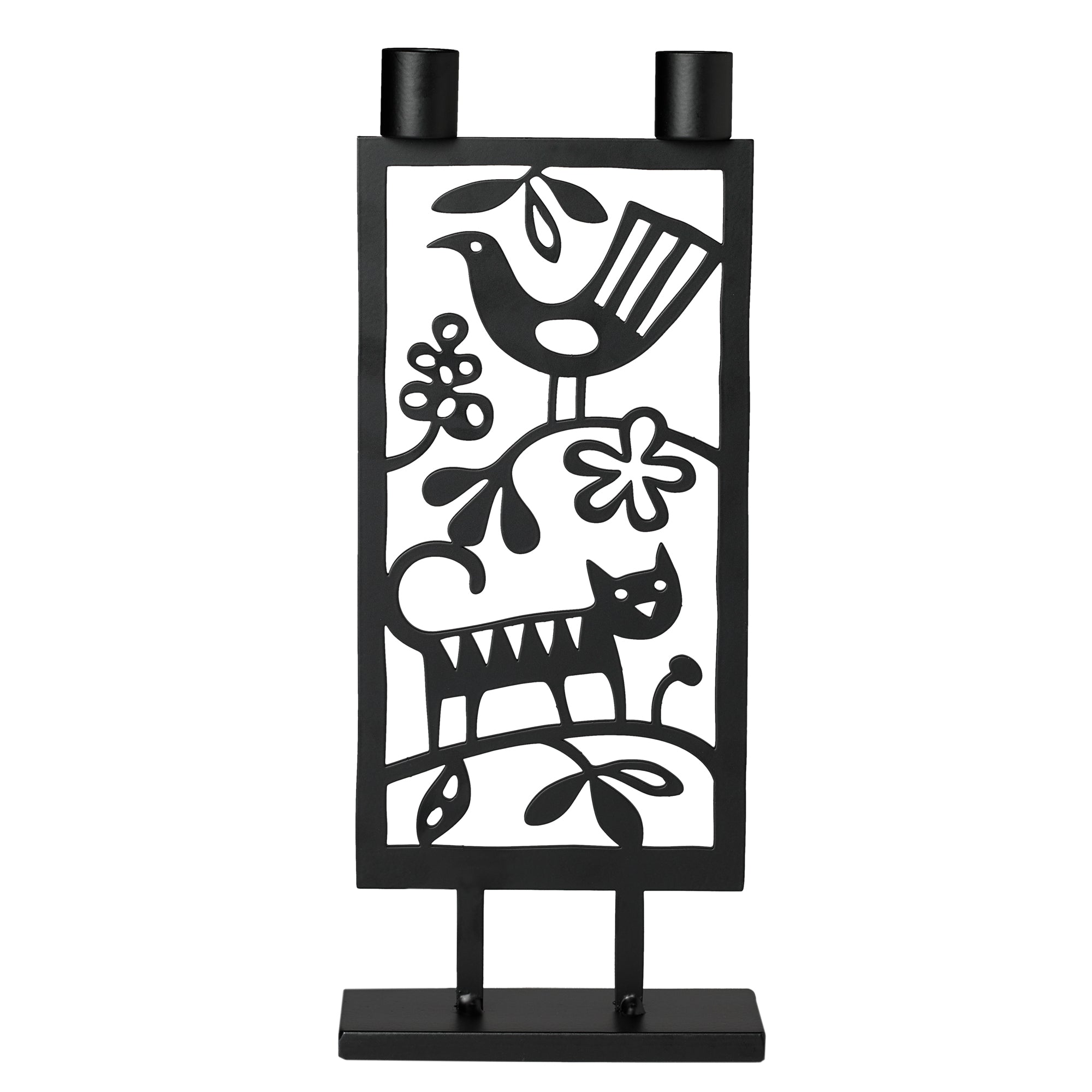 Botanical Garden Black Candle Holder