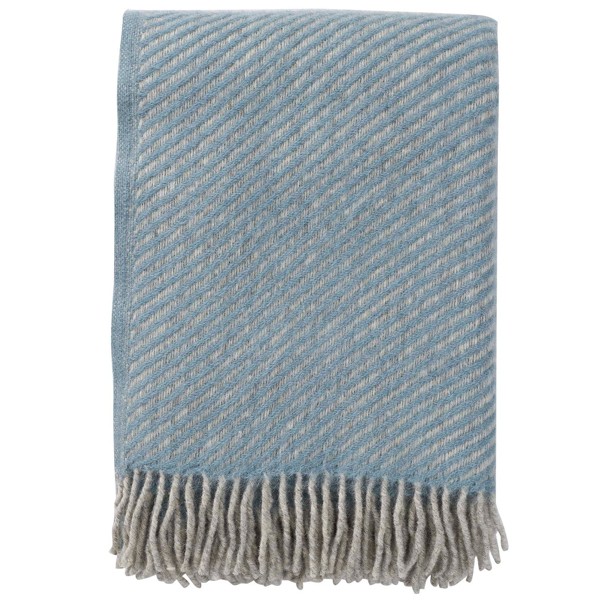 Carl Blue 130x200cm Brushed Swedish Lambswool Throw