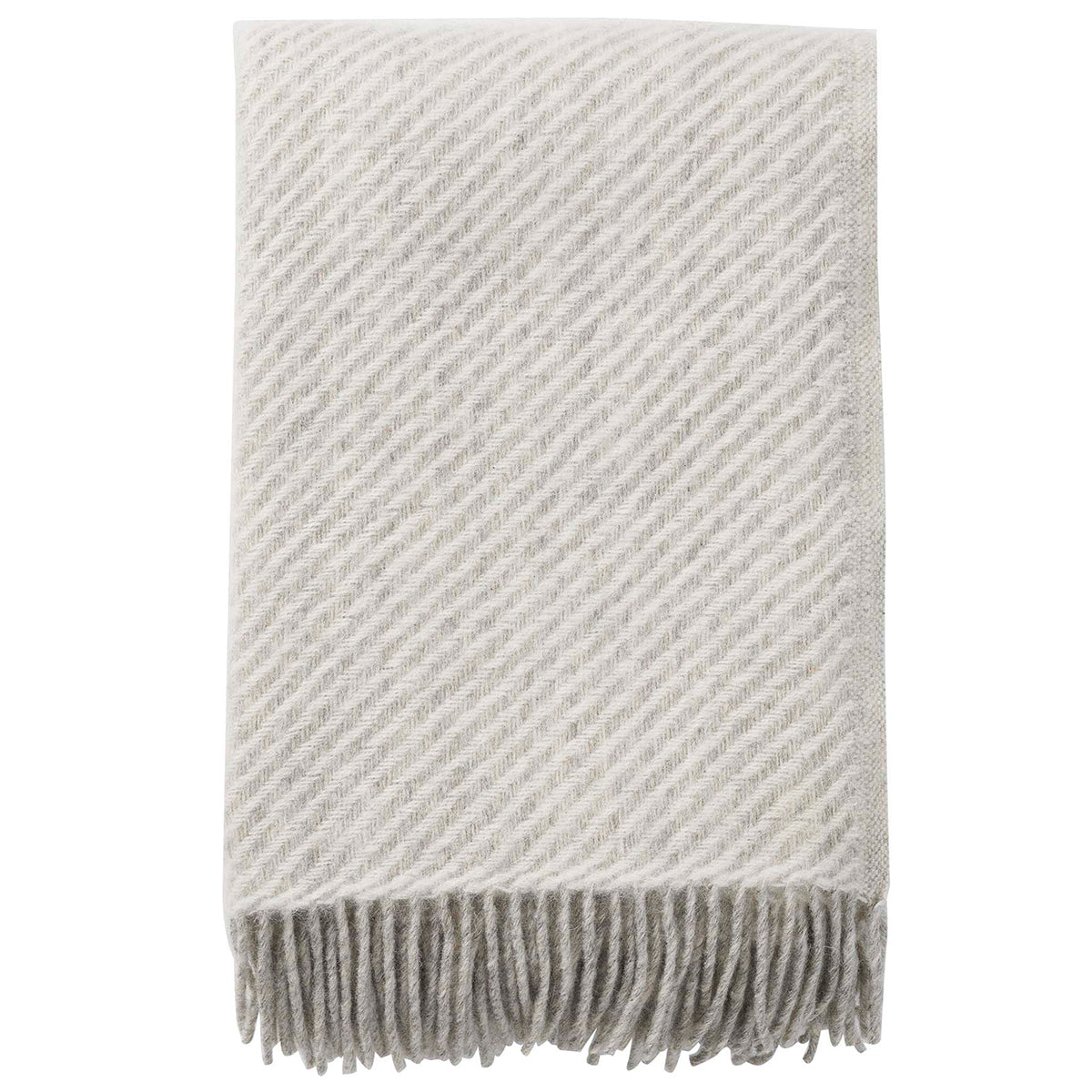 Carl White Melange 130x200cm Brushed Swedish Lambswool Throw