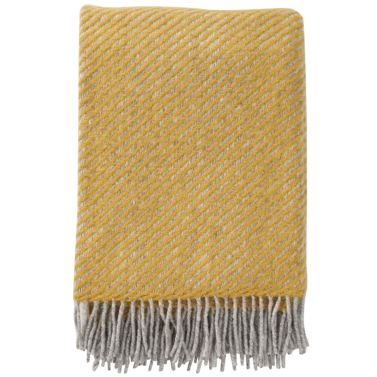 Carl Yellow 130x200cm Brushed Swedish Lambswool Throw