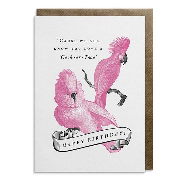 Birthday Cock Or Two Card