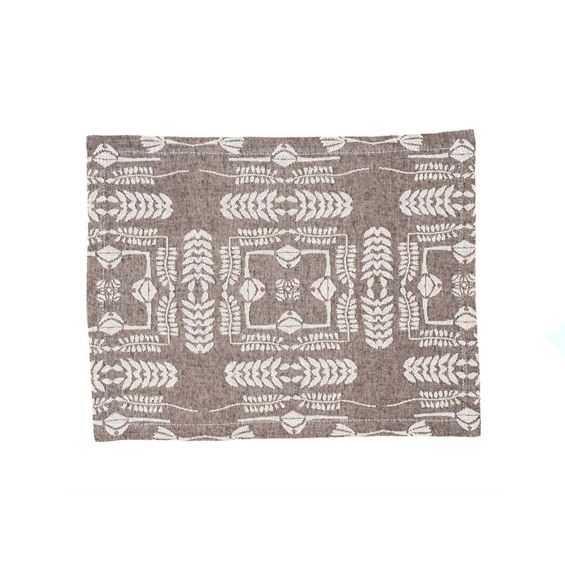 Dhurrie Dhurrie Durry Grey Place Mat