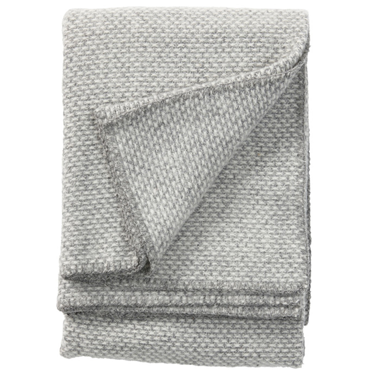 Domino Light Grey 130x180cm Brushed Lambswool Throw