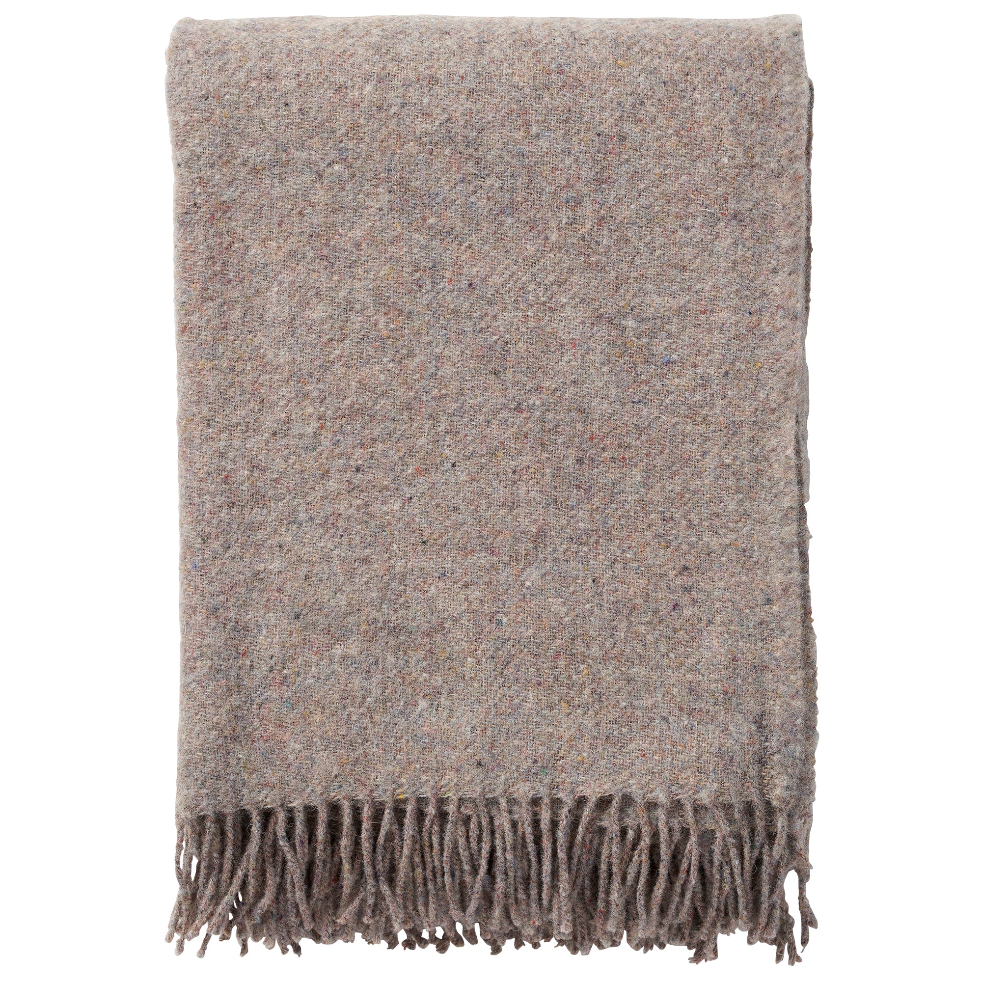 Earth Light Grey 130x200cm Recycled Wool Throw