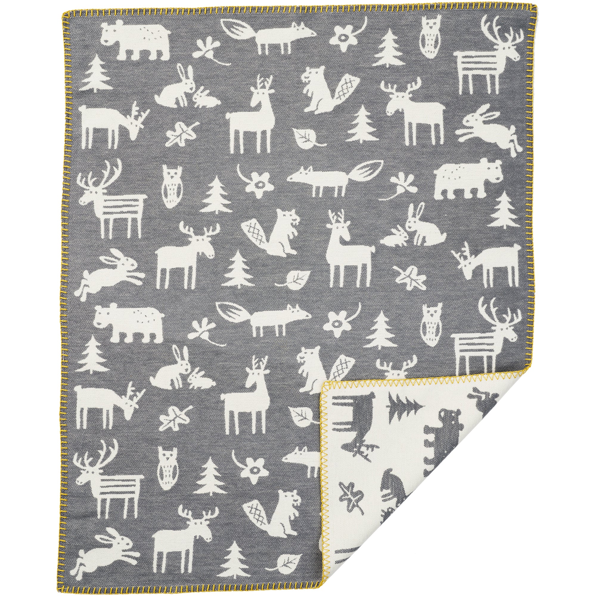 Forest Grey 70x90cm Organic Brushed Cotton Blanket
