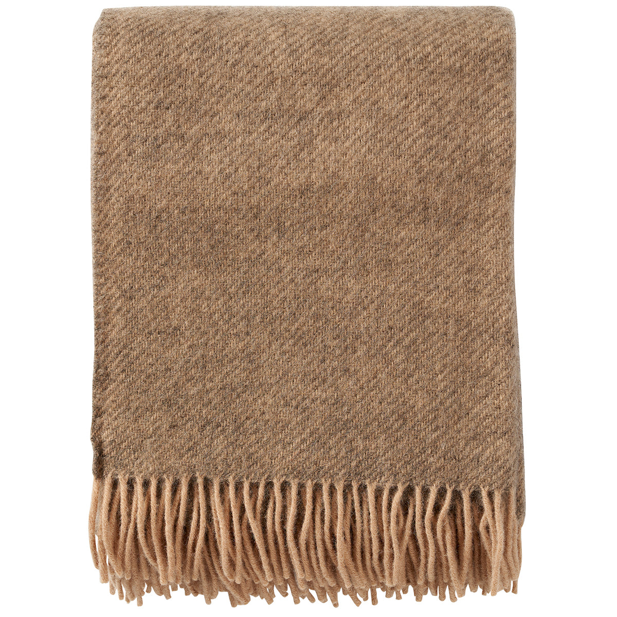 Gotland Beige 130x200cm Brushed Wool Throw