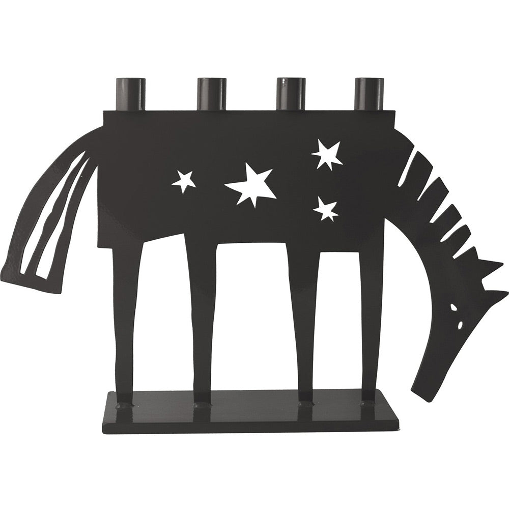 Horse Black Candle Holder