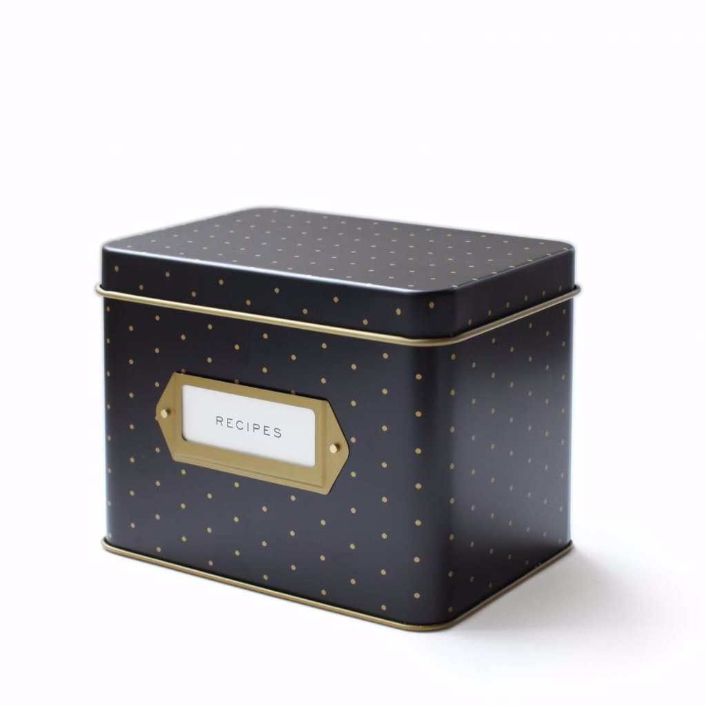 Polka Dot Recipe Tin - Northlight Homestore