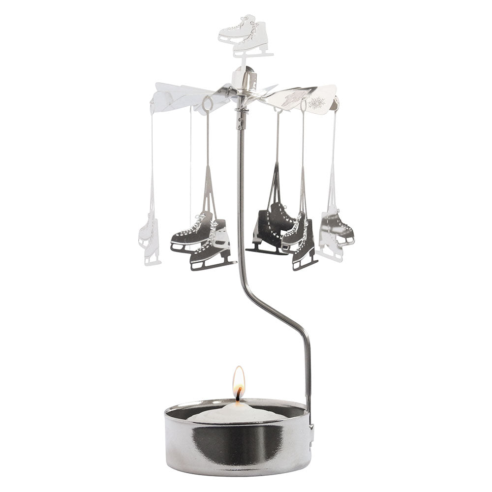 Ice Skates Rotary Candle Holder - Northlight Homestore