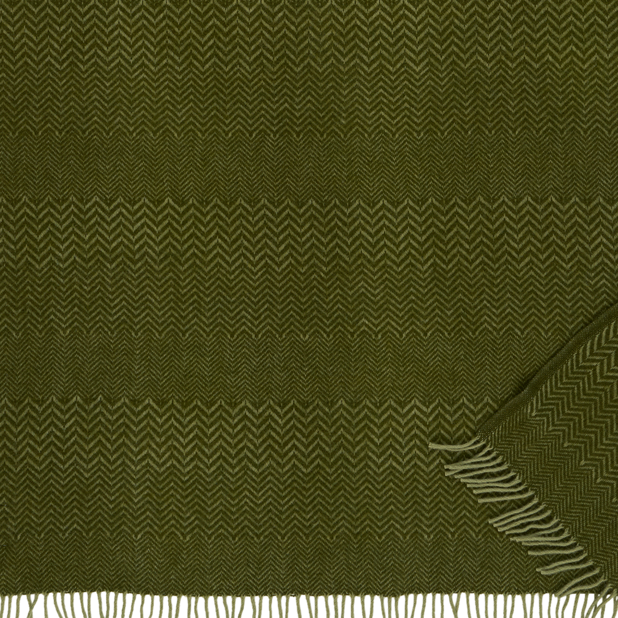 Zigzag Basil 130x200cm Eco Lambswool Throw