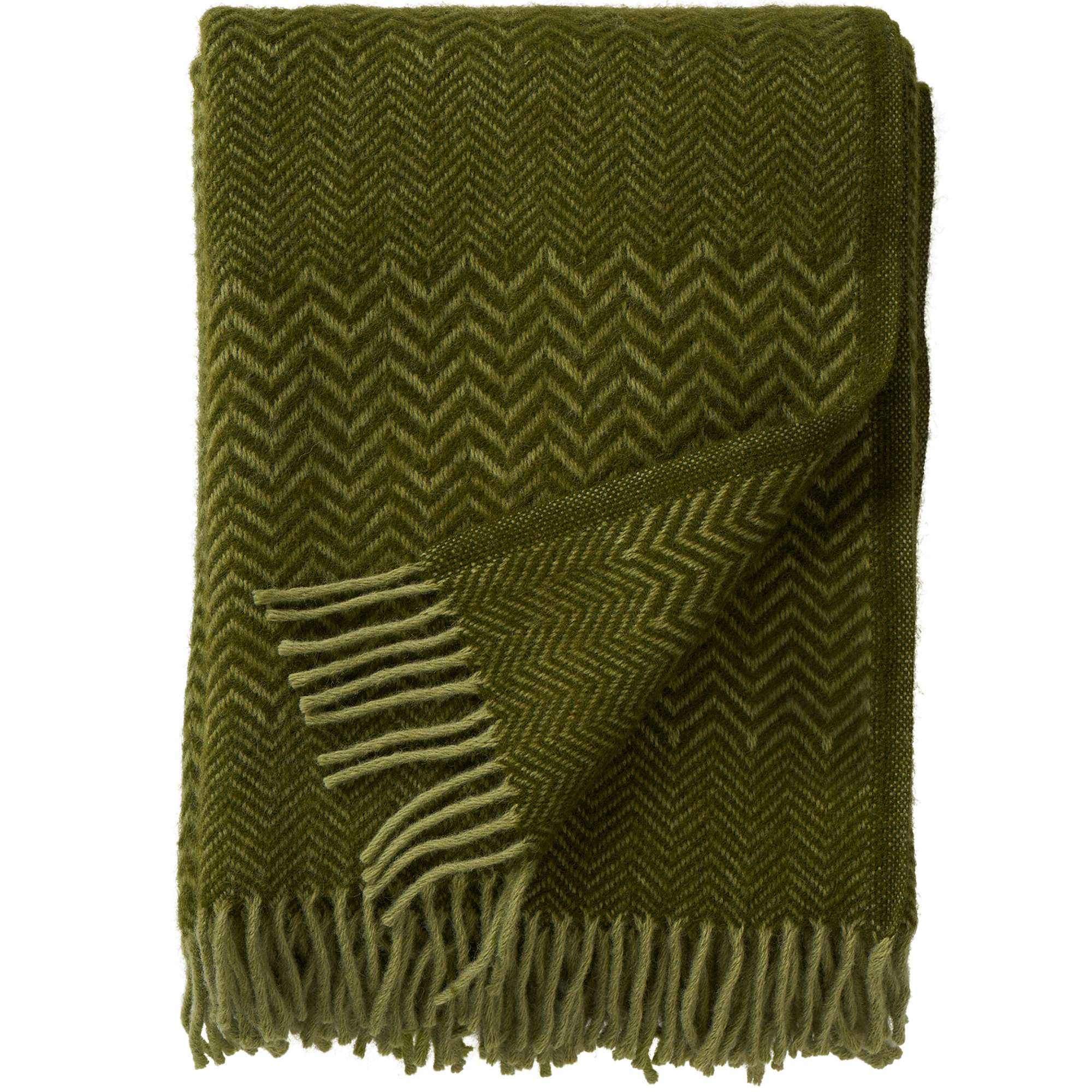 Zigzag Basil 130x200cm Eco Lambswool Throw