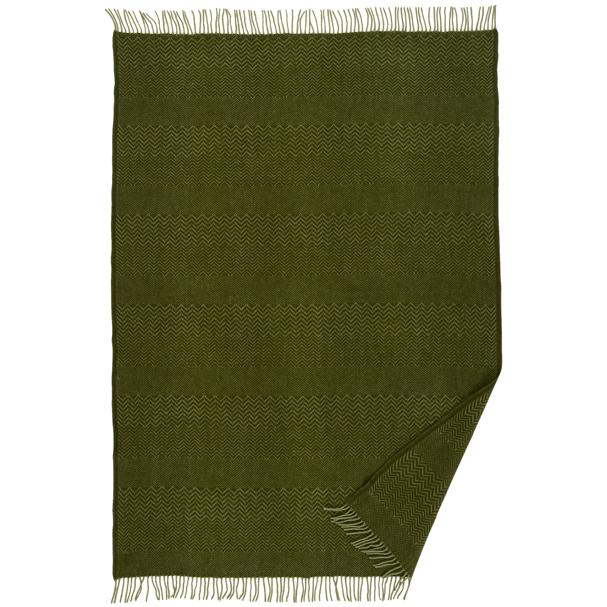 Zigzag Basil 130x200cm Eco Lambswool Throw